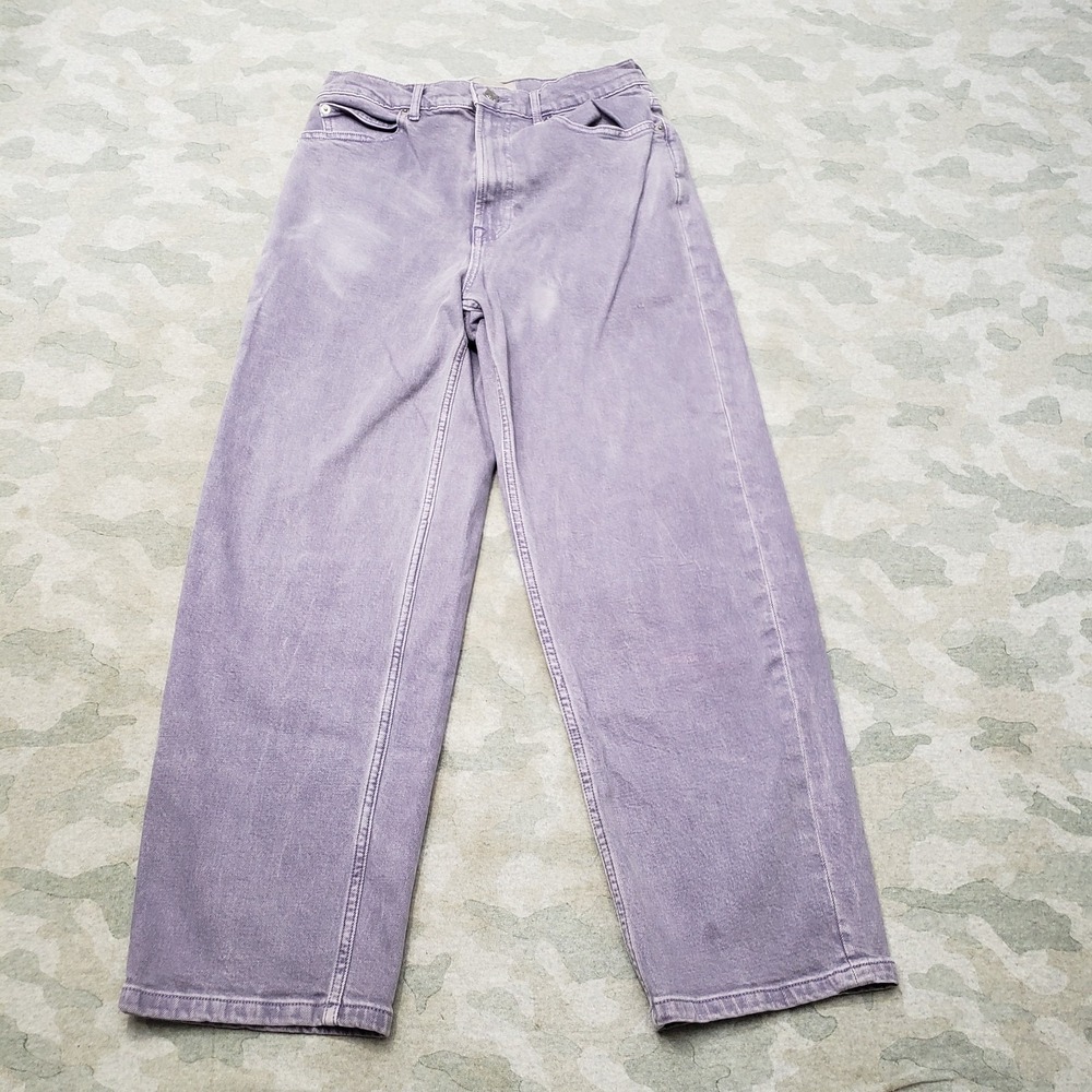 Evelane Jeans Womens 28 Purple Way High Pockets Denim